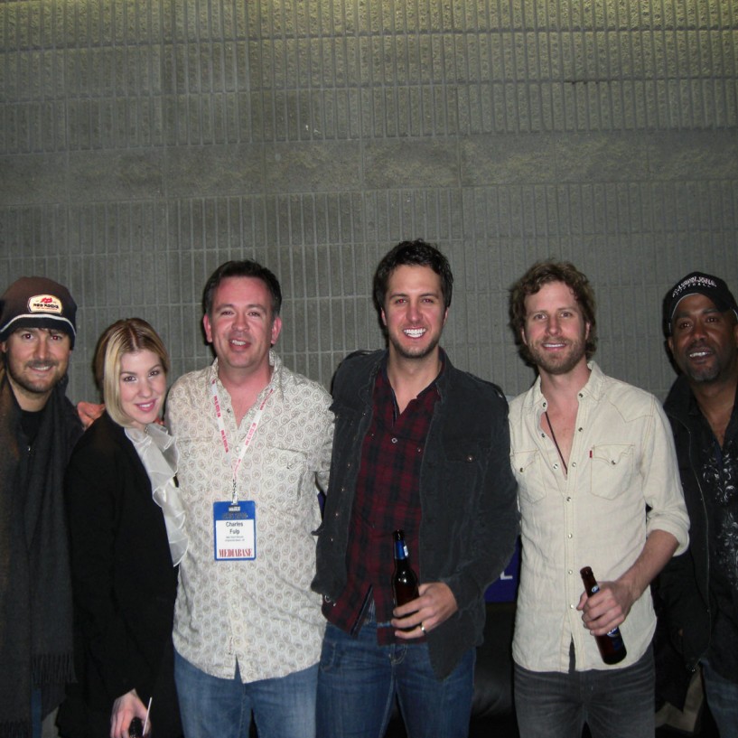 Eric Church, Emily West, Luke Bryan, Dierks Bentley and Darius Rucker.